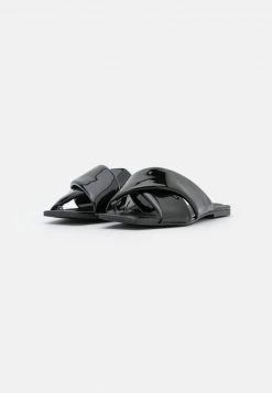 Nly By Nelly PADDED CRISS CROSS - Pantolette Flach - Black, Damen -Nly by Nelly Verkaufsladen 6319d1fedd9f4dfd856aebaf04dea804