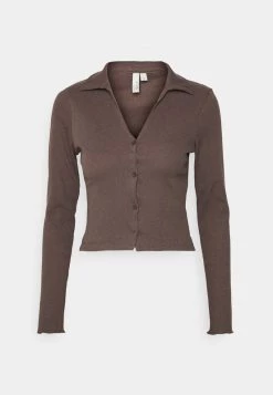 Nly By Nelly EFFORTLESS BUTTON - Hemdbluse - Brown, Damen -Nly by Nelly Verkaufsladen 63d54153fcea429ca3847aba249ff6c0