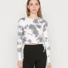 Nly By Nelly REBEL DRAWSTRING - Langarmshirt - Black, White, Damen -Nly by Nelly Verkaufsladen 676fffbe223f4068af1116386ca162c3