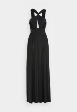 Nly By Nelly HALTERNECK WRAP GOWN - Ballkleid - Black, Damen -Nly by Nelly Verkaufsladen 685f65eeb1ed4d7a840cf5daf4a460d4