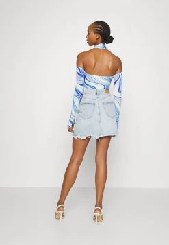 Nly By Nelly GLOVE SLEEVE - Langarmshirt - Blue, Damen -Nly by Nelly Verkaufsladen 6c974b4d2edb4fd6bda9ee7ffca3a4fb