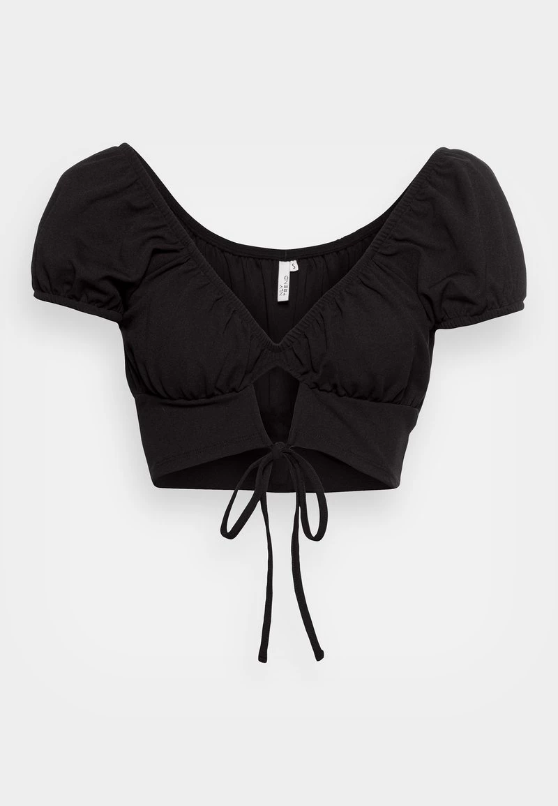 Nly By Nelly FRONT TIE - T-Shirt Basic - Black, Damen 6 Nly By Nelly FRONT TIE - T-Shirt Basic - Black, Damen – Bild 4