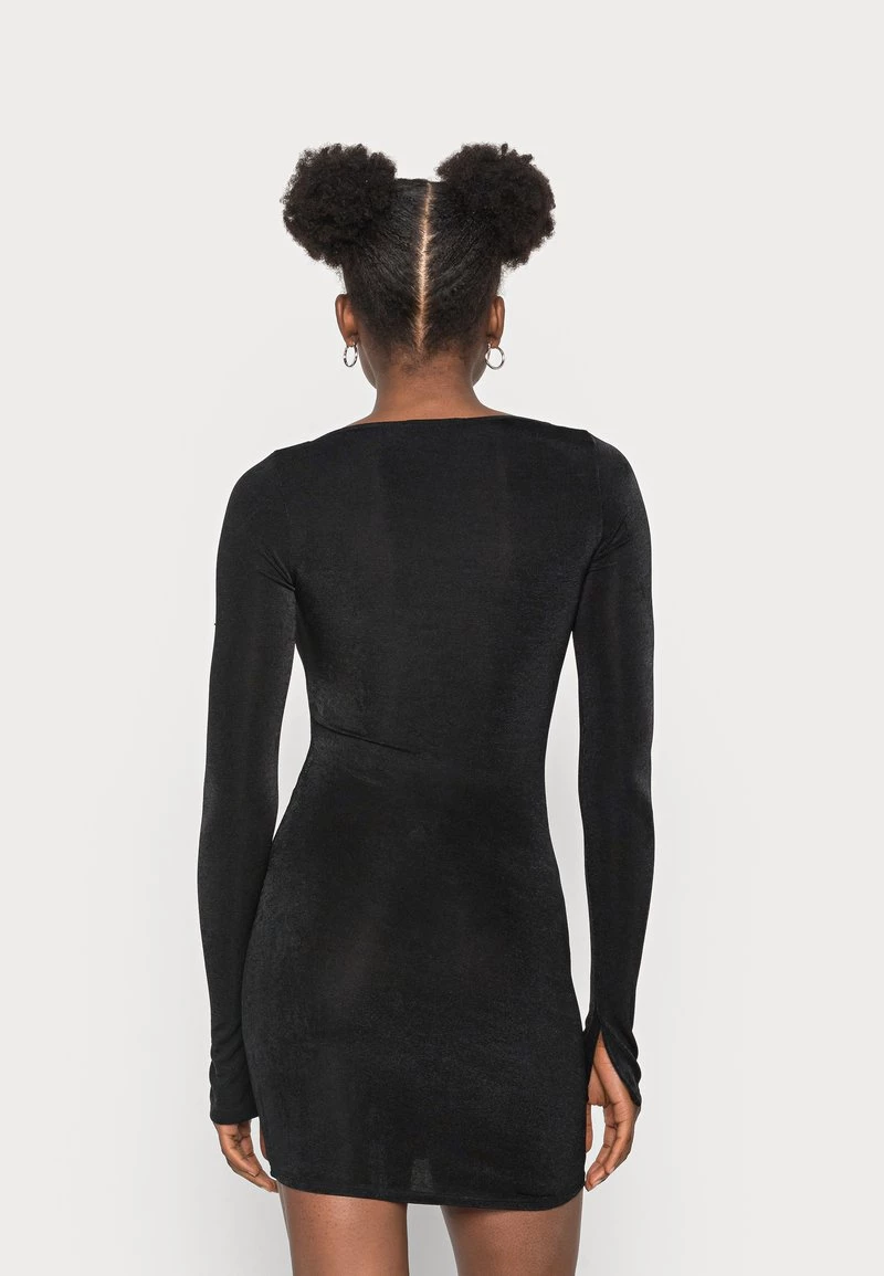 Nly By Nelly RUCHED FRONT DRESS - Cocktailkleid/festliches Kleid - Black, Damen 5 Nly By Nelly RUCHED FRONT DRESS - Cocktailkleid/festliches Kleid - Black, Damen – Bild 3