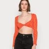 Nly By Nelly Top - Red/orange, Damen -Nly by Nelly Verkaufsladen 75d5960d8ab147b98bef92cfb3d4af5c