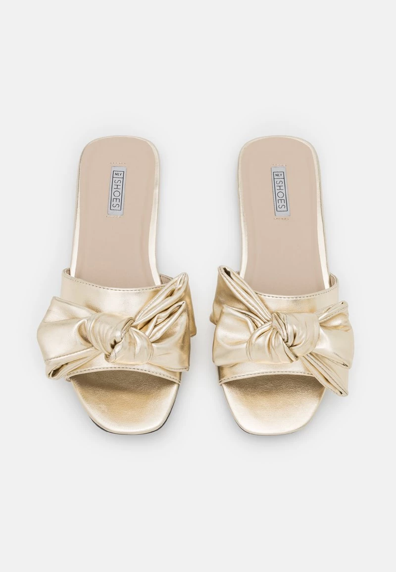 Nly By Nelly BOW FOR ME FLAT - Pantolette Flach - Gold, Damen 7 Nly By Nelly BOW FOR ME FLAT - Pantolette Flach - Gold, Damen – Bild 6