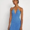Nly By Nelly RUCHED FRONT DRESS - Cocktailkleid/festliches Kleid - Blue, Damen -Nly by Nelly Verkaufsladen 7cafc1b80c794e93a47baf64a2b4bc53