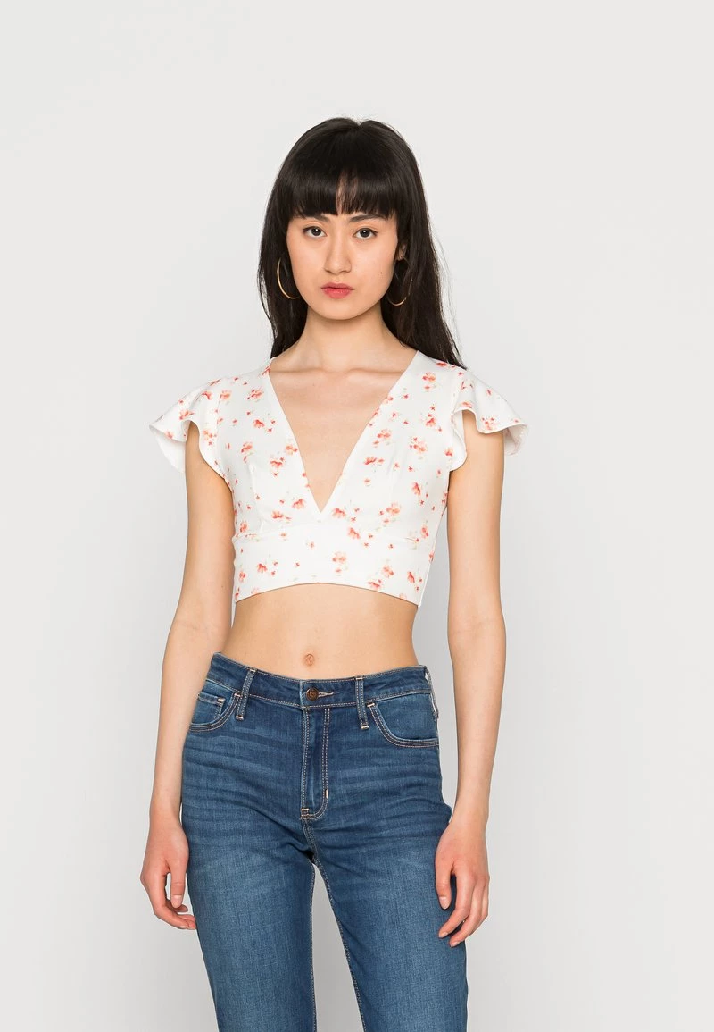 Nly By Nelly FRILL PRINT SLEEVE - Bluse - Red Print, Damen 3 Nly By Nelly FRILL PRINT SLEEVE - Bluse - Red Print, Damen