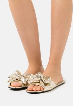 Nly by Nelly Verkaufsladen 27 Nly By Nelly BOW FOR ME FLAT - Pantolette Flach - Gold, Damen