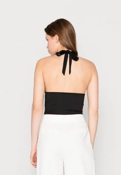Nly By Nelly TIE HALTERNECK - Top - Black, Damen -Nly by Nelly Verkaufsladen 84801d73ab9948ec902e3c6babfd290b
