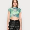 Nly By Nelly CROPPED - T-Shirt Print - Ocean Abstract, Damen -Nly by Nelly Verkaufsladen 85328d51746c493e890d0e36a91ec055