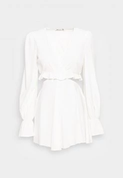 Nly By Nelly BARE WAIST DRESS - Freizeitkleid - White, Damen -Nly by Nelly Verkaufsladen 86286fe9cccc4e71bfa07a15f1f4b4e9