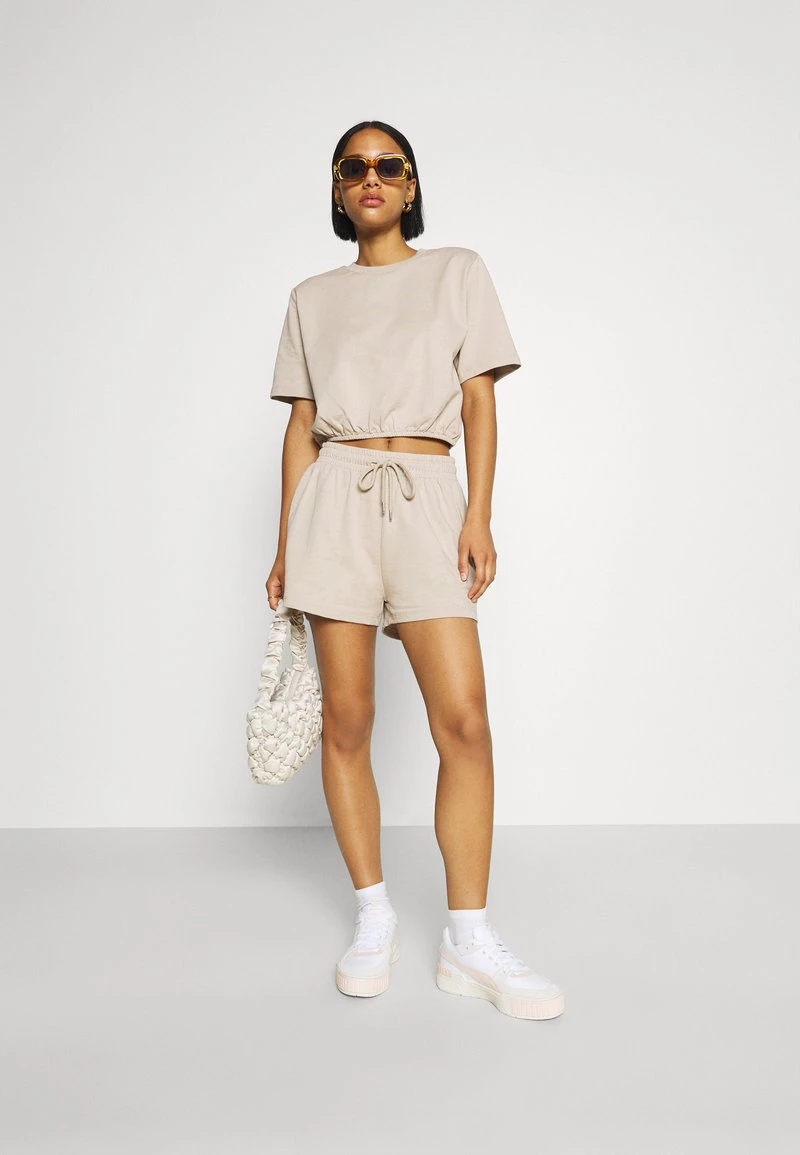 Nly By Nelly PUFFY TEE SET - T-Shirt Basic - Beige, Damen 4 Nly By Nelly PUFFY TEE SET - T-Shirt Basic - Beige, Damen – Bild 2