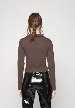 Nly By Nelly EFFORTLESS BUTTON - Hemdbluse - Brown, Damen -Nly by Nelly Verkaufsladen 899df0d242ec4e689ce99b2c65086bf4