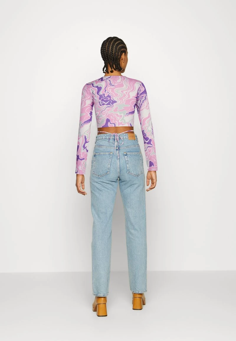 Nly By Nelly TIE - Langarmshirt - Pink/white, Damen 3 Nly By Nelly TIE - Langarmshirt - Pink/white, Damen