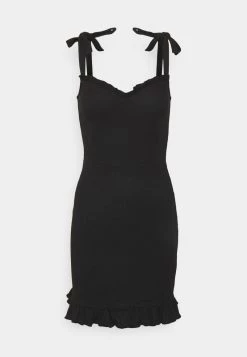 Nly By Nelly STRUCTURE CUTE DRESS - Cocktailkleid/festliches Kleid - Black, Damen -Nly by Nelly Verkaufsladen 8c3e0fde592f4e6e918ddbfeb3460605