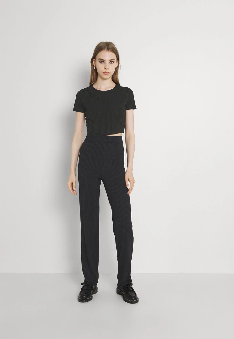 Nly By Nelly CROP SET - T-Shirt Print - Black, Damen 2 Nly By Nelly CROP SET - T-Shirt Print - Black, Damen