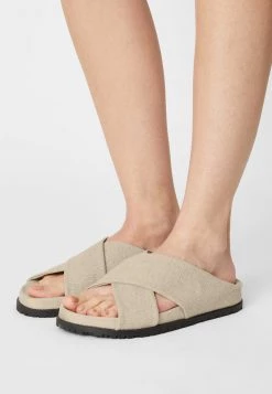 Nly By Nelly CROSS OVER - Pantolette Flach - Beige, Damen