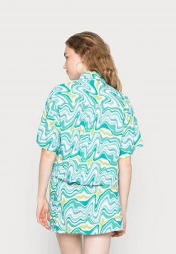 Nly By Nelly FLOWY SHORT SLEEVE SHIRT - Hemdbluse - Multi Coloured, Damen -Nly by Nelly Verkaufsladen 9778877929164587ac6a44e110cab7f0