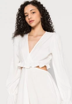 Nly By Nelly BARE WAIST DRESS - Freizeitkleid - White, Damen -Nly by Nelly Verkaufsladen 9797b2937f4545ad8a9837b131031460