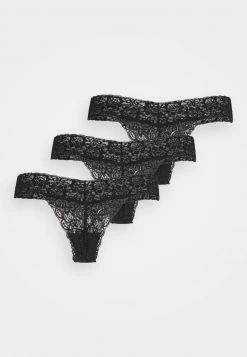 Nly By Nelly WHAT I LIKE THONG 3 PACK - String - Black, Damen