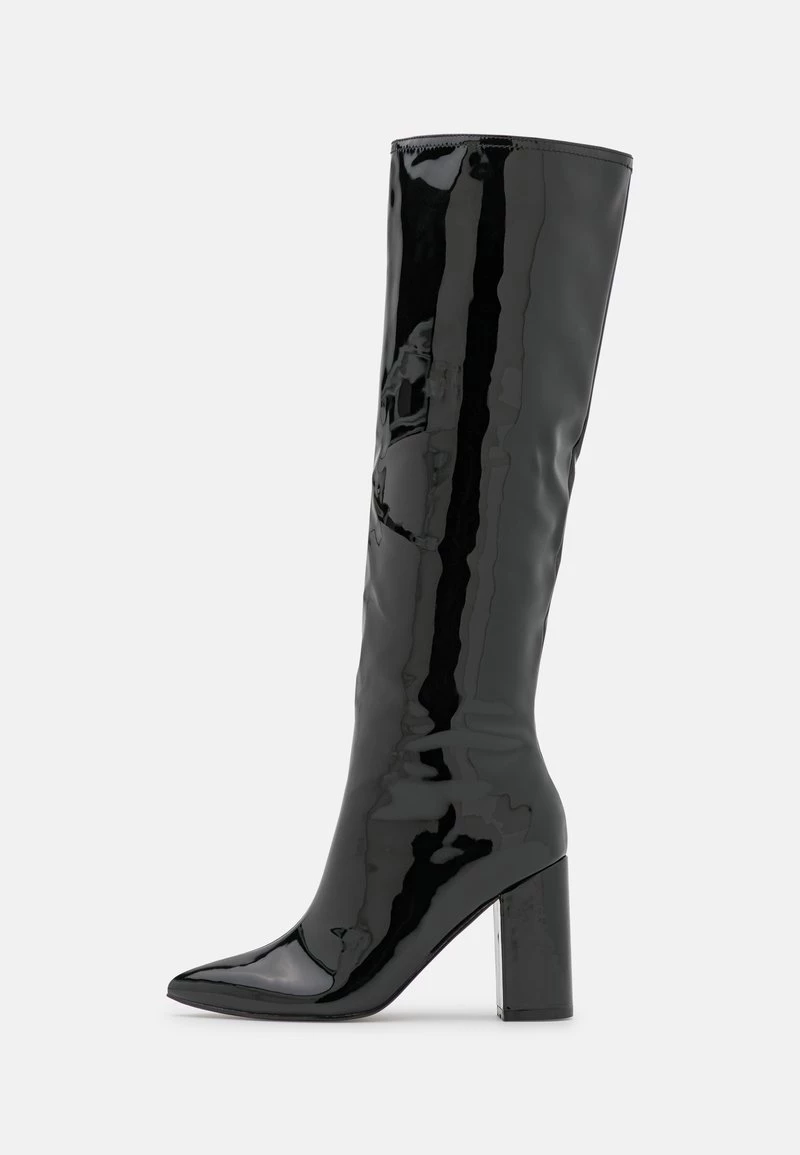 Nly By Nelly WIDE KNEE BOOT - High Heel Stiefel - Shiny Black, Damen 4 Nly By Nelly WIDE KNEE BOOT - High Heel Stiefel - Shiny Black, Damen – Bild 2