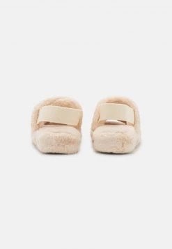 Nly By Nelly BACKSTRAP FLUFFY FLAT - Hausschuh - Beige, Damen -Nly by Nelly Verkaufsladen 985353866cdc4f299575bc1689afc3c5