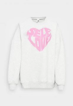 Nly By Nelly SELF LOVE OVERSIZE - Sweatshirt - Greymelange, Damen -Nly by Nelly Verkaufsladen 9a9185c7cd7b484785d1efec41b4b9d1