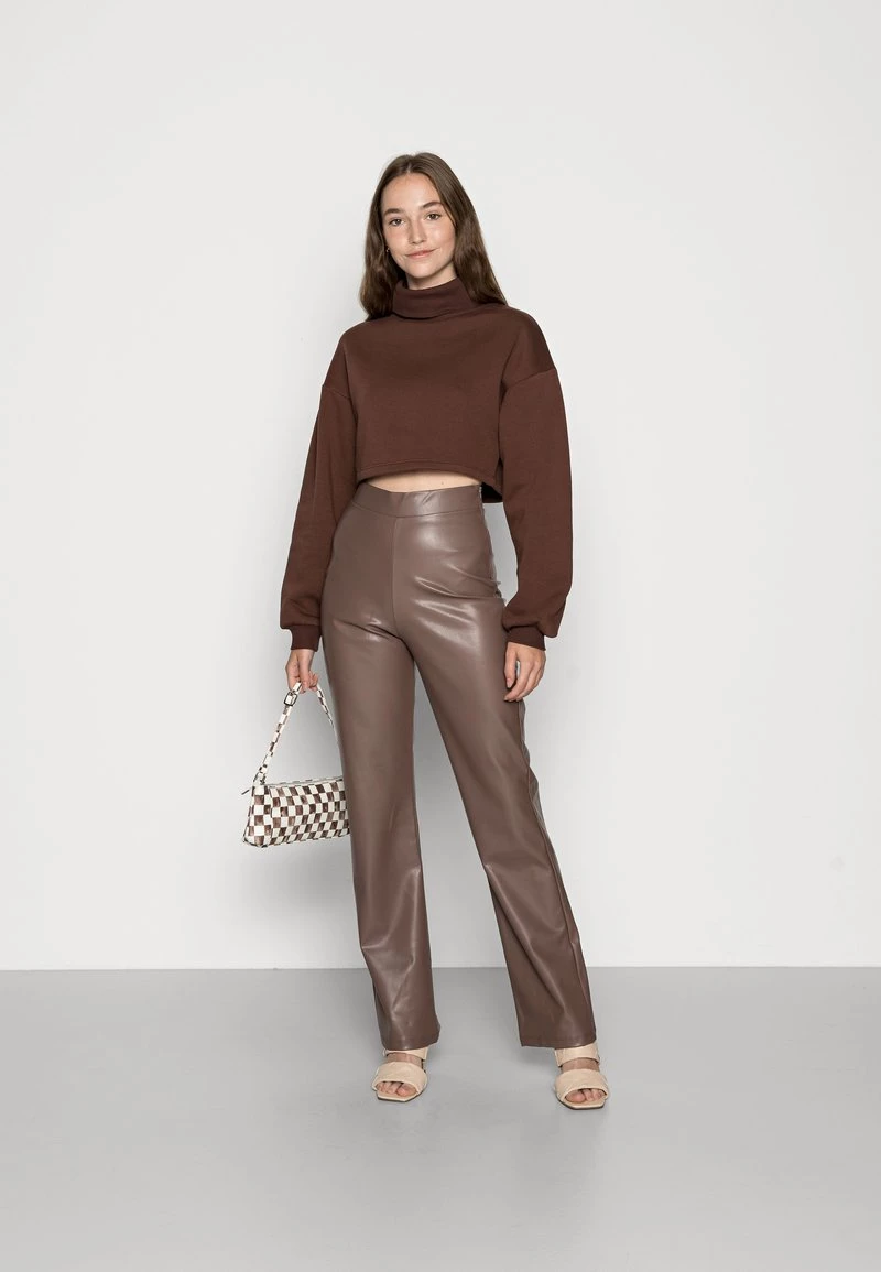 Nly By Nelly CROPPED TURTLENECK - Sweatshirt - Brown, Damen 4 Nly By Nelly CROPPED TURTLENECK - Sweatshirt - Brown, Damen – Bild 2