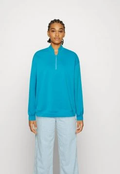Nly By Nelly HALF ZIP STATEMENT SWEAT - Sweatshirt - Blue, Damen
