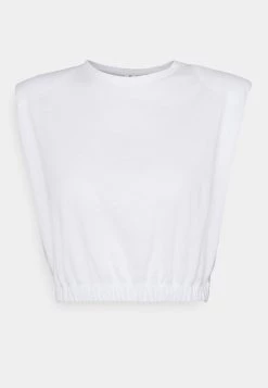 Nly By Nelly CROPPED SHOULDER FOCUS TEE - T-Shirt Print - White, Damen -Nly by Nelly Verkaufsladen abecc7c0ec84471ea79df41d0b6f3af3