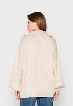 Nly By Nelly STRIPE COLLAR - Strickpullover - Beige, Damen -Nly by Nelly Verkaufsladen ac47a16de42c4bed84326d4dbb4d8f5d