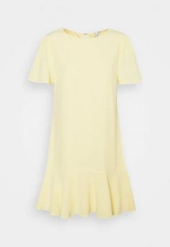 Nly By Nelly FLOUNCE ME DRESS - Freizeitkleid - Light Yellow, Damen -Nly by Nelly Verkaufsladen ac880ed3405c4e7e806d10208fa1348d