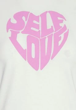 Nly By Nelly SELF LOVE TEE - T-Shirt Print - White, Damen -Nly by Nelly Verkaufsladen ad75ba61c9d440fa87ffa76a52b017a0