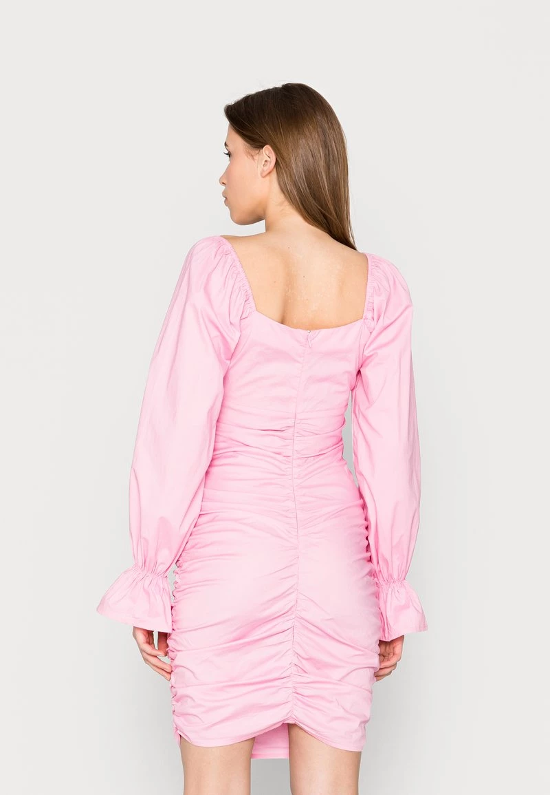Nly By Nelly LUCKY DAY RUCHE DRESS - Freizeitkleid - Hot Pink, Damen 5 Nly By Nelly LUCKY DAY RUCHE DRESS - Freizeitkleid - Hot Pink, Damen – Bild 3