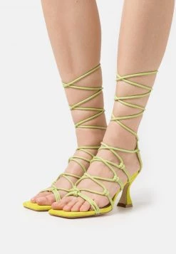 Nly By Nelly LACE UP - High Heel Sandalette - Green, Damen