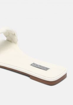 Nly By Nelly BRAIDED FLAT - Pantolette Flach - White, Damen -Nly by Nelly Verkaufsladen b5f68c00ecc847ad87e15c4163c26d7a