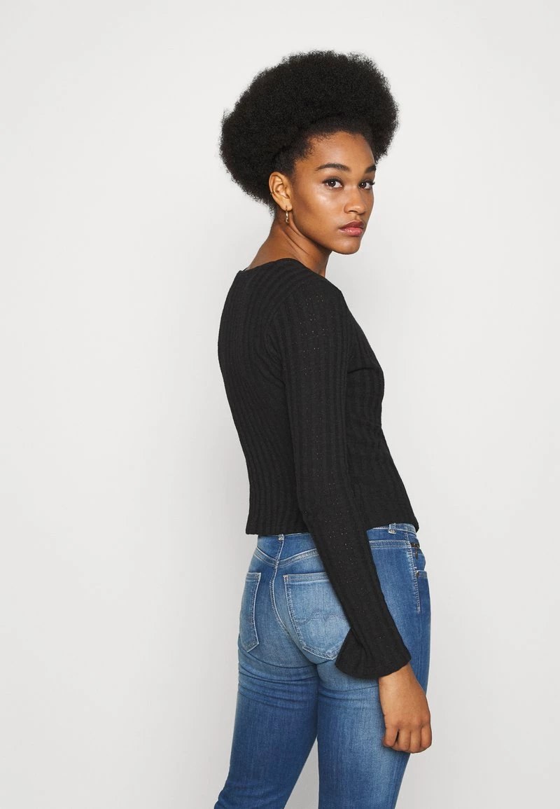 Nly By Nelly BUTTON DOWN CARDIGAN - Strickjacke - Black, Damen 5 Nly By Nelly BUTTON DOWN CARDIGAN - Strickjacke - Black, Damen – Bild 3