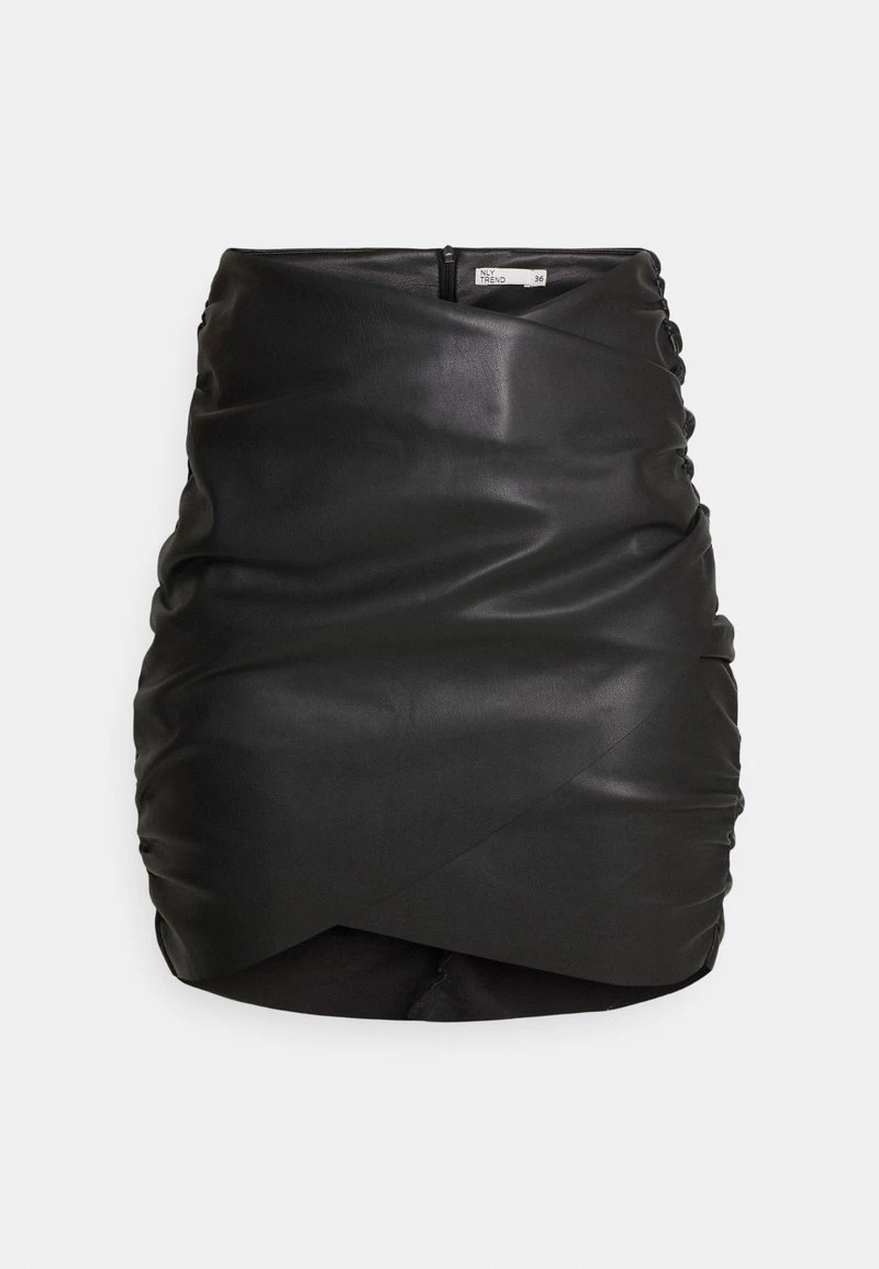 Nly By Nelly DRAPED SKIRT - Minirock - Black, Damen 6 Nly By Nelly DRAPED SKIRT - Minirock - Black, Damen – Bild 4