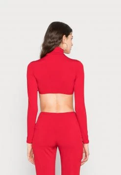 Nly By Nelly WIRE CROP - Langarmshirt - Red, Damen -Nly by Nelly Verkaufsladen b7dcf83467fe4b4cb16b98c63e4dce47