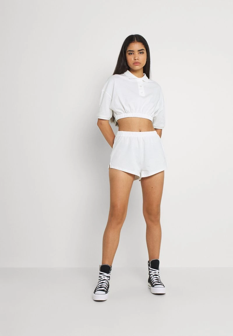 Nly By Nelly CROPPED COLLAR SET - Shorts - White, Damen 3 Nly By Nelly CROPPED COLLAR SET - Shorts - White, Damen