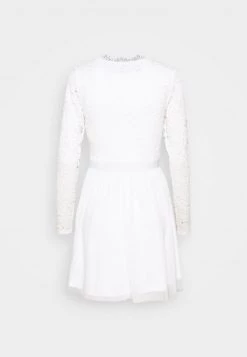 Nly By Nelly SCALLOPED DRESS - Cocktailkleid/festliches Kleid - White, Damen -Nly by Nelly Verkaufsladen ba8e9dbe5e6441dfa3a965e762a76146