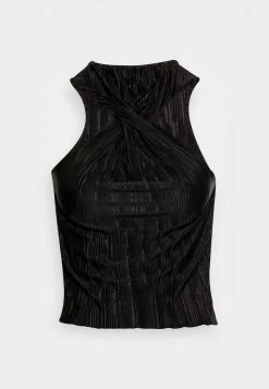 Nly By Nelly TWIST PLISSÉ TOP - Bluse - Black, Damen -Nly by Nelly Verkaufsladen bc5423328ae7492986bc9839e486c72a