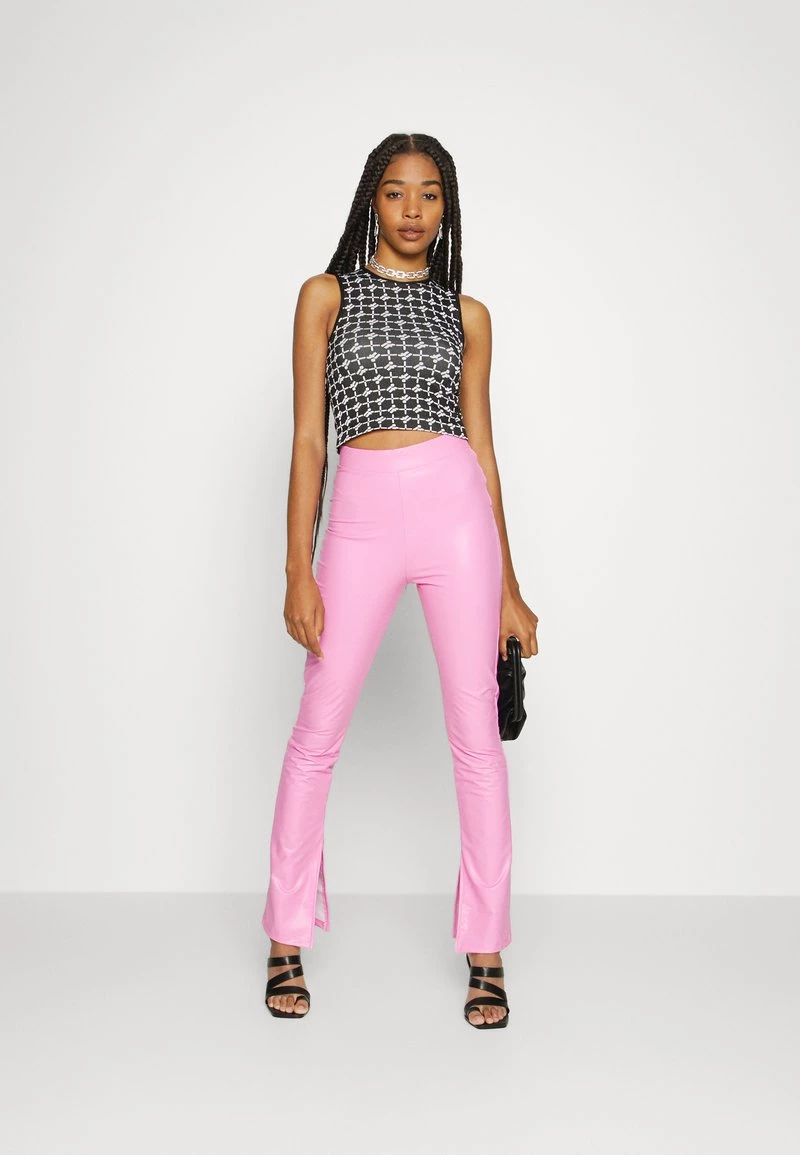 Nly By Nelly STUNNING SLIT PANTS - Stoffhose - Pink, Damen 4 Nly By Nelly STUNNING SLIT PANTS - Stoffhose - Pink, Damen – Bild 2