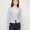 Nly By Nelly BUTTON DOWN CARDIGAN - Strickjacke - Light Blue, Damen
