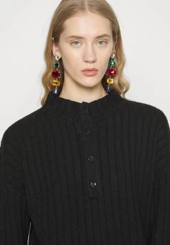 Nly By Nelly BUTTON DETAILED - Strickpullover - Black, Damen -Nly by Nelly Verkaufsladen bdf23f7defca4d07972e2c6dd830366c