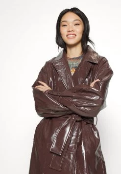 Nly By Nelly WRAP COAT - Klassischer Mantel - Brown, Damen -Nly by Nelly Verkaufsladen c0a334bb38aa48c29df6462aade20571