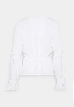 Nly By Nelly TIE DETAILED BLOUSE - Bluse - White, Damen -Nly by Nelly Verkaufsladen c144146e9bd64f498381d8b4890040bc