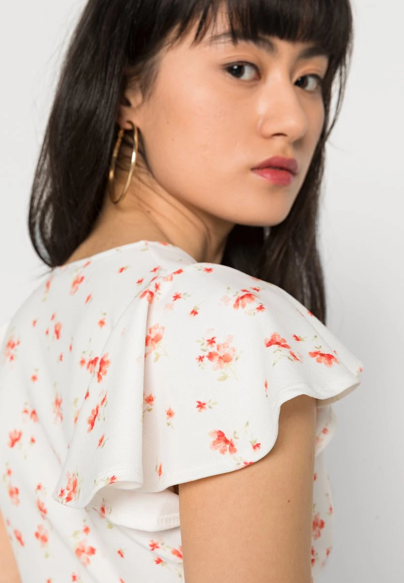 Nly By Nelly FRILL PRINT SLEEVE - Bluse - Red Print, Damen 7 Nly By Nelly FRILL PRINT SLEEVE - Bluse - Red Print, Damen – Bild 5