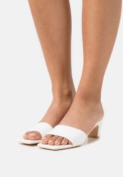 Nly By Nelly KITTEN FLAT MULE - Pantolette Hoch - White, Damen