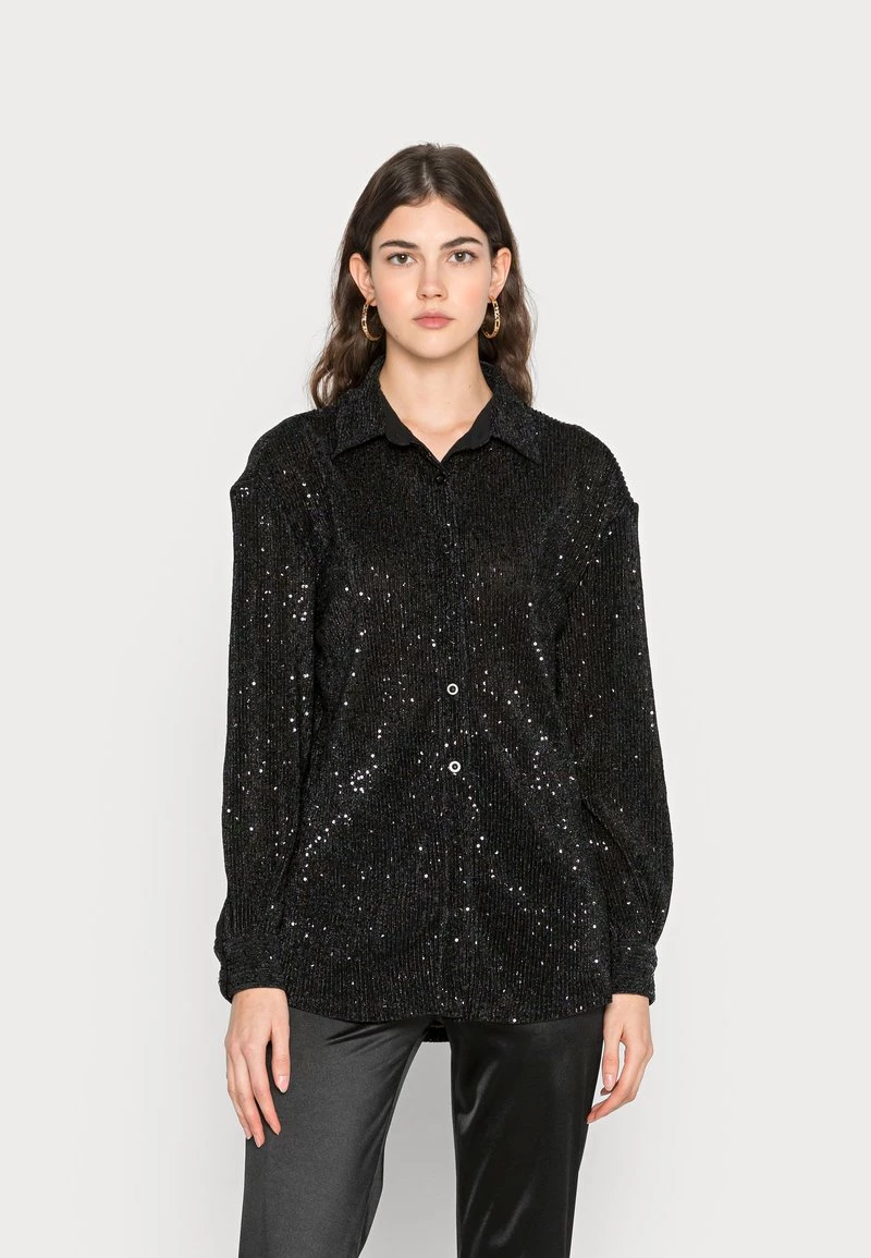Nly By Nelly BLING ME SEQUIN - Hemdbluse - Black, Damen 3 Nly By Nelly BLING ME SEQUIN - Hemdbluse - Black, Damen